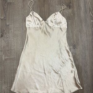 princess polly stargazing dress in champagne